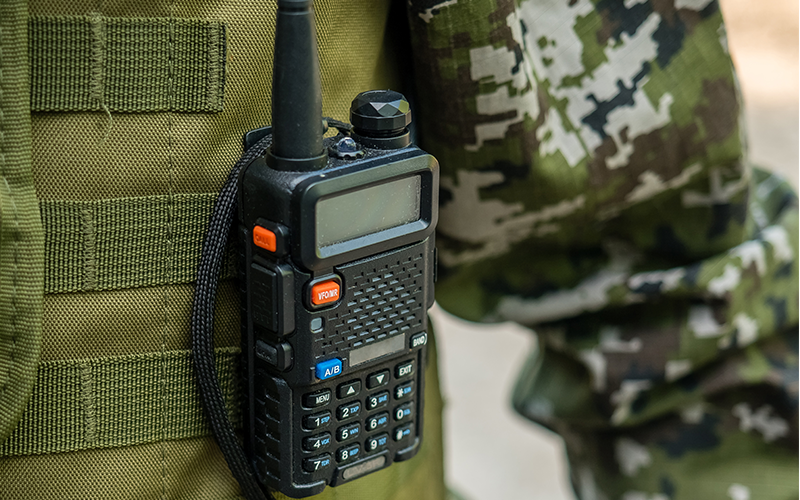 Military walkie-talkies