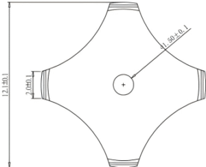 Four legs Dome Switch drawing
