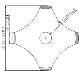 Four legs Dome Switch drawing
